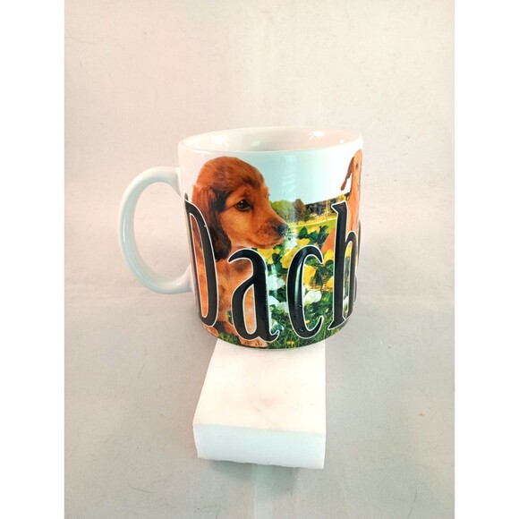 America Ware Dachshund Dog Coffee Mug 2007 Large 16 oz 4" Tall - Picture 1 of 6